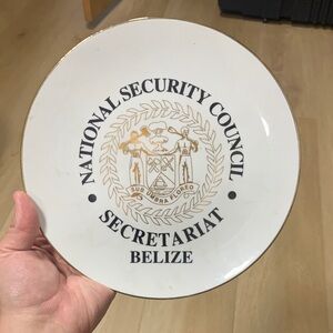 National Security Council Belize Plate